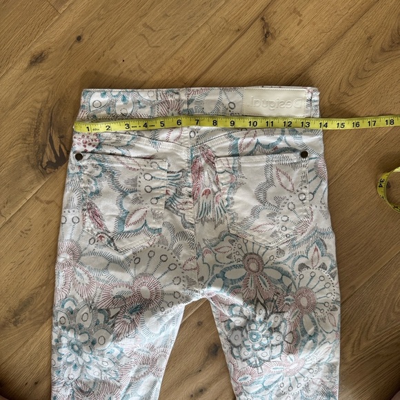 Desigual Artsy Cropped Jeans - White and Blue MEX 26 - see measurements - Picture 3 of 13